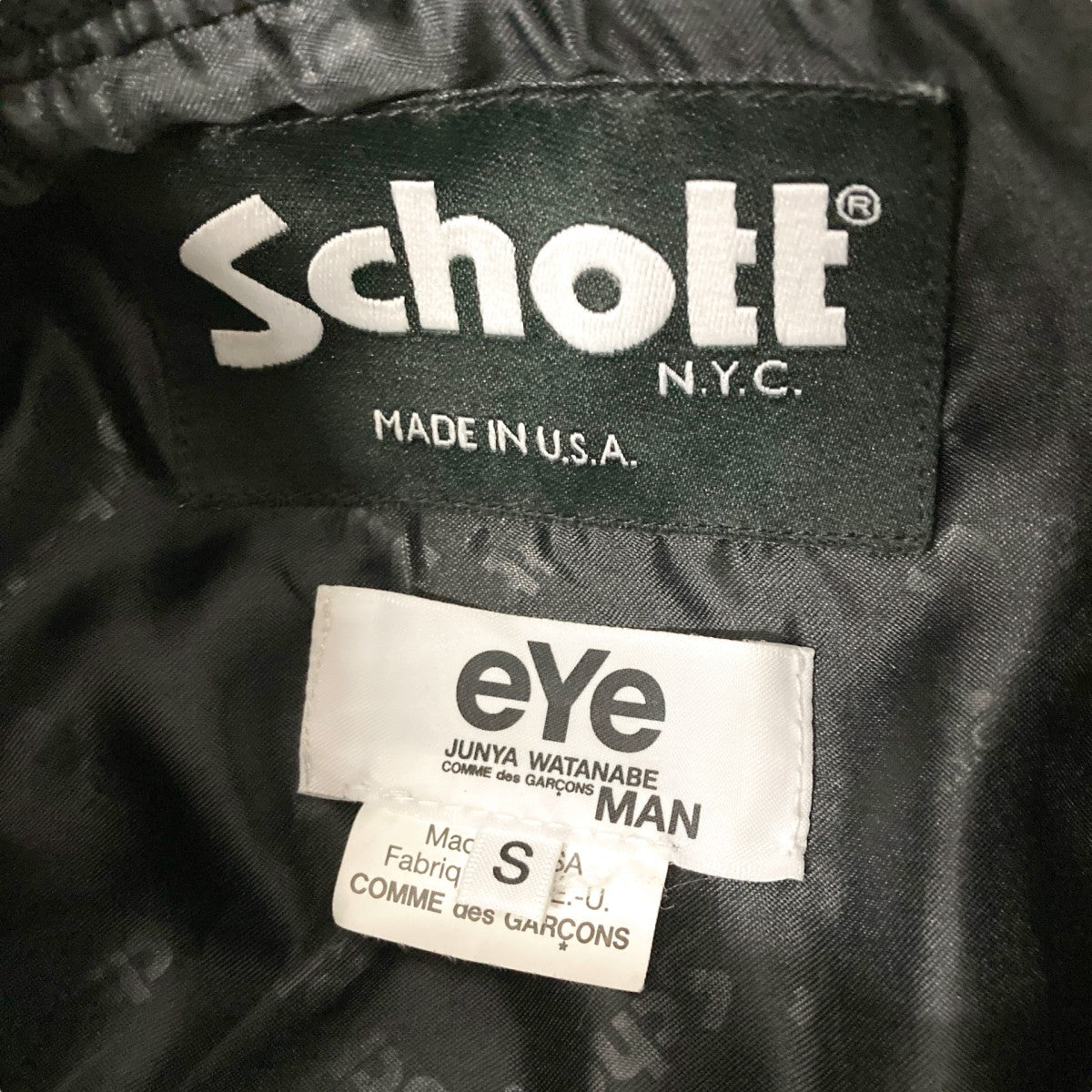 Schott×eYe COMME des GARCONS JUNYAWATANABE MAN レザースタジャンWA