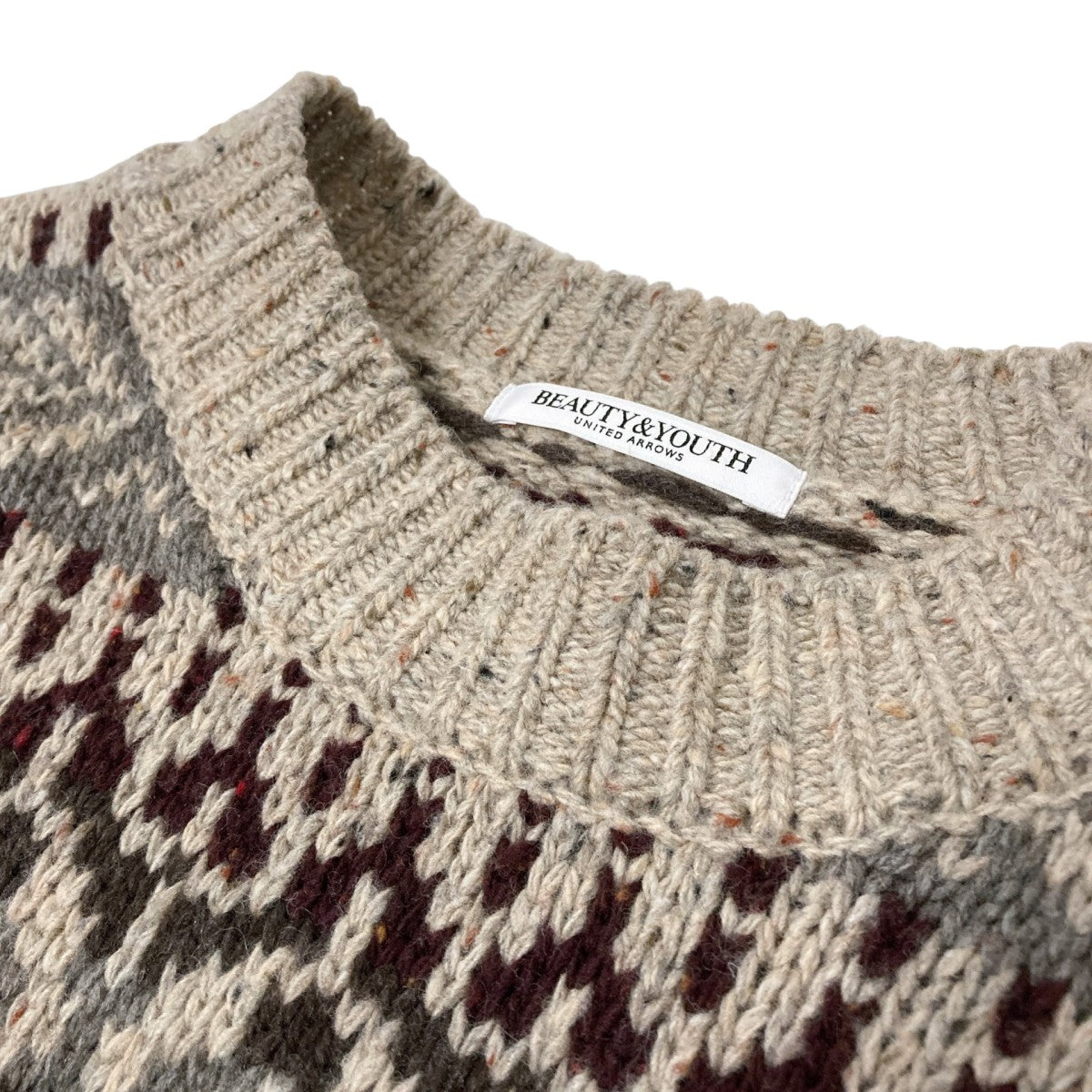 BEAUTY＆YOUTH UNITED ARROWS 総柄ニット1613 199 3664 古着・中古-3枚目のアイテム画像