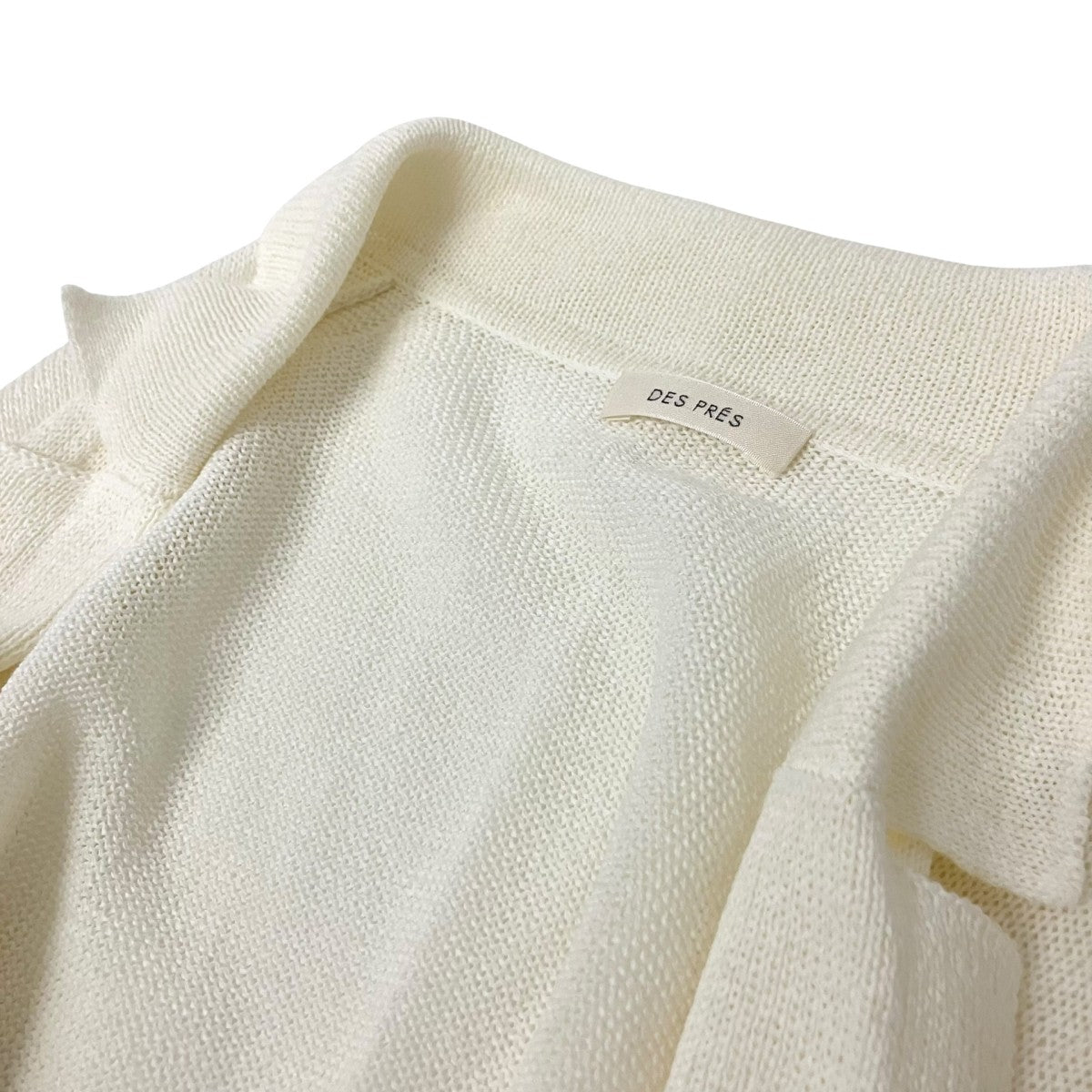 DES PRES コットンシルクペーパーツイスト ラペルカラーカーディガン22 02 51 02307 古着・中古-3枚目のアイテム画像