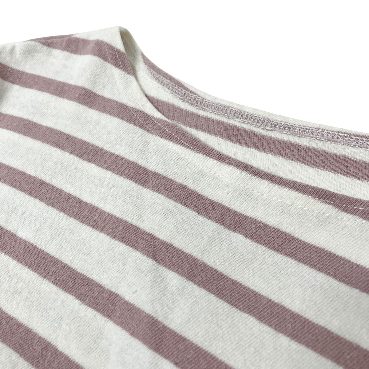 nest Robe UpcycleLino BASIC カベ寄りボーダービッグTシャツネップ加工長袖カットソー600235 7043 古着・中古-3枚目のアイテム画像