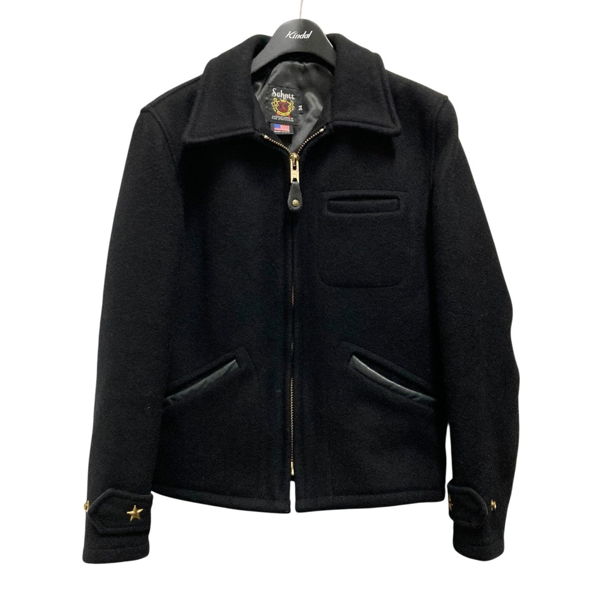 Schott ブラック　ジャージセットアップ Schott N.Y.C ブルゾン アウター Schott/ショット/PATTERNED