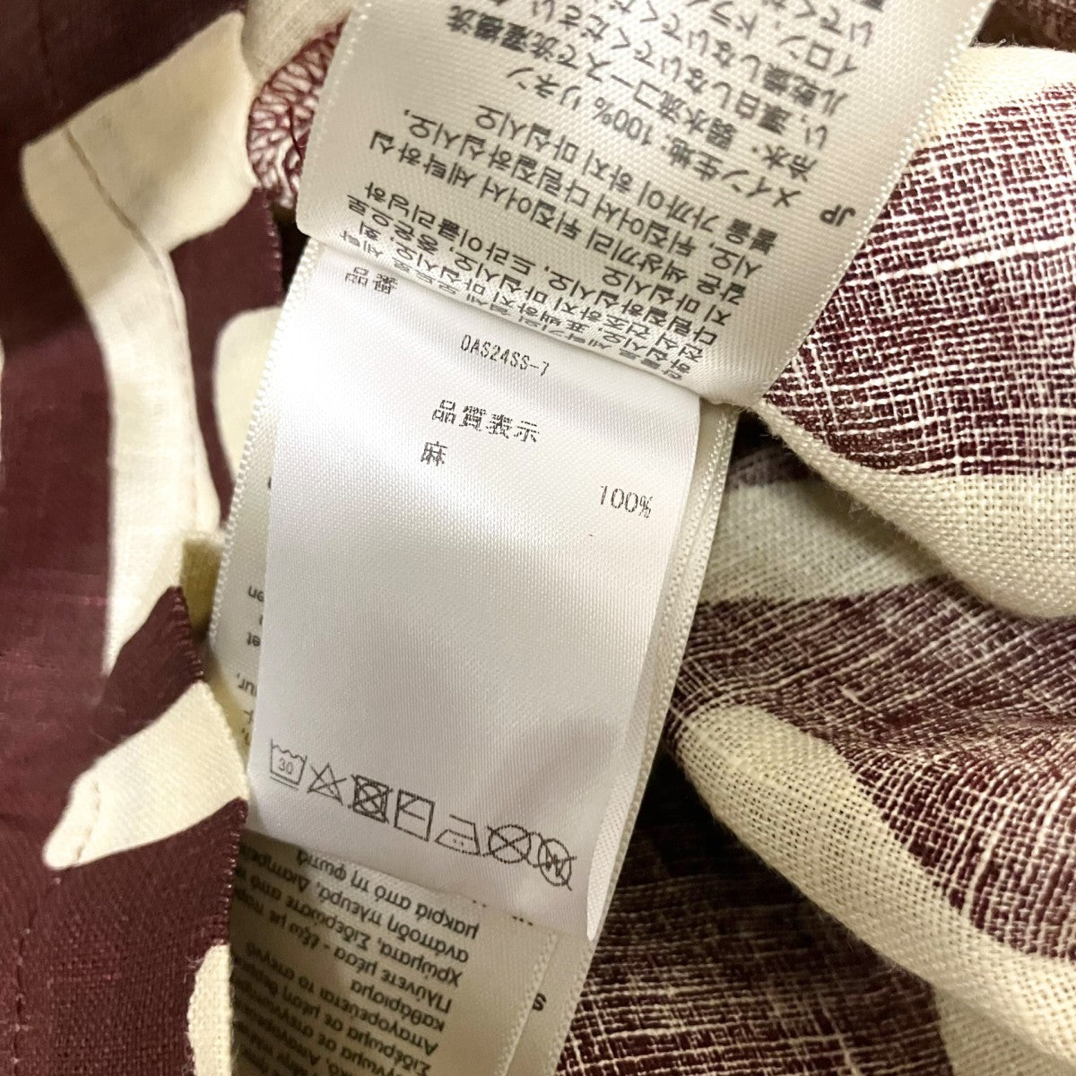 OAS×JOURNAL STANDARD Kalahara Jaffa Linen総柄ブラウス7504 05 古着・中古-5枚目のアイテム画像