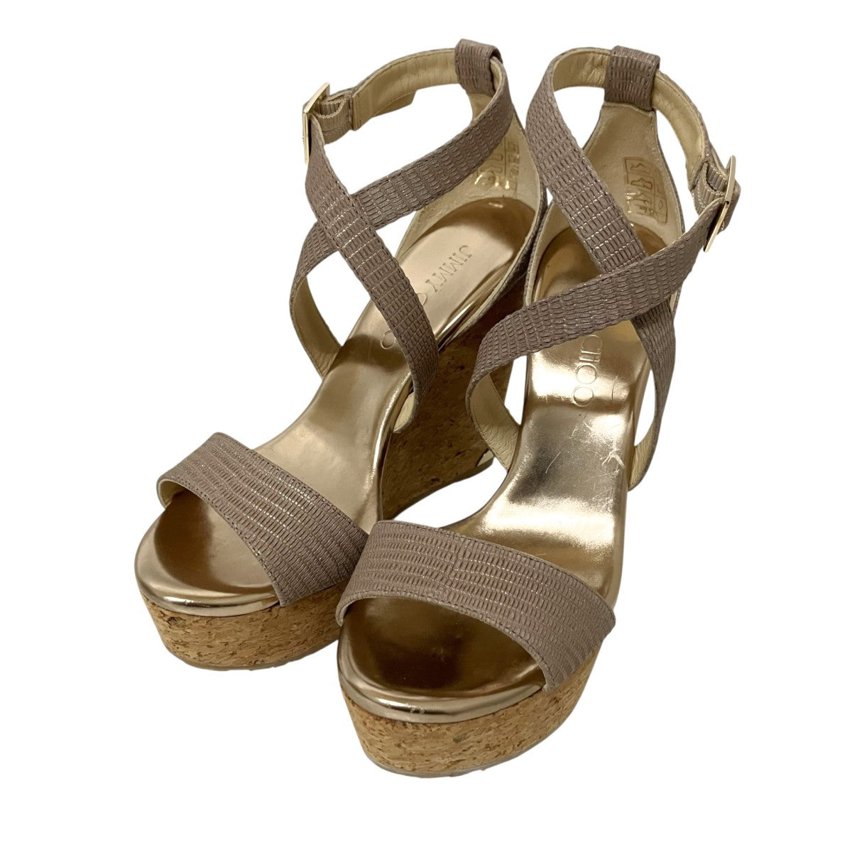 JIMMY CHOO ウェッジソールサンダルPORTIA120 古着・中古-1枚目のアイテム画像