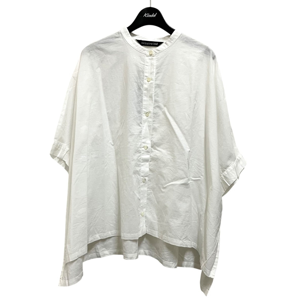 mizuiro-ind バンドカラーシャツ 古着・中古-1枚目のアイテム画像