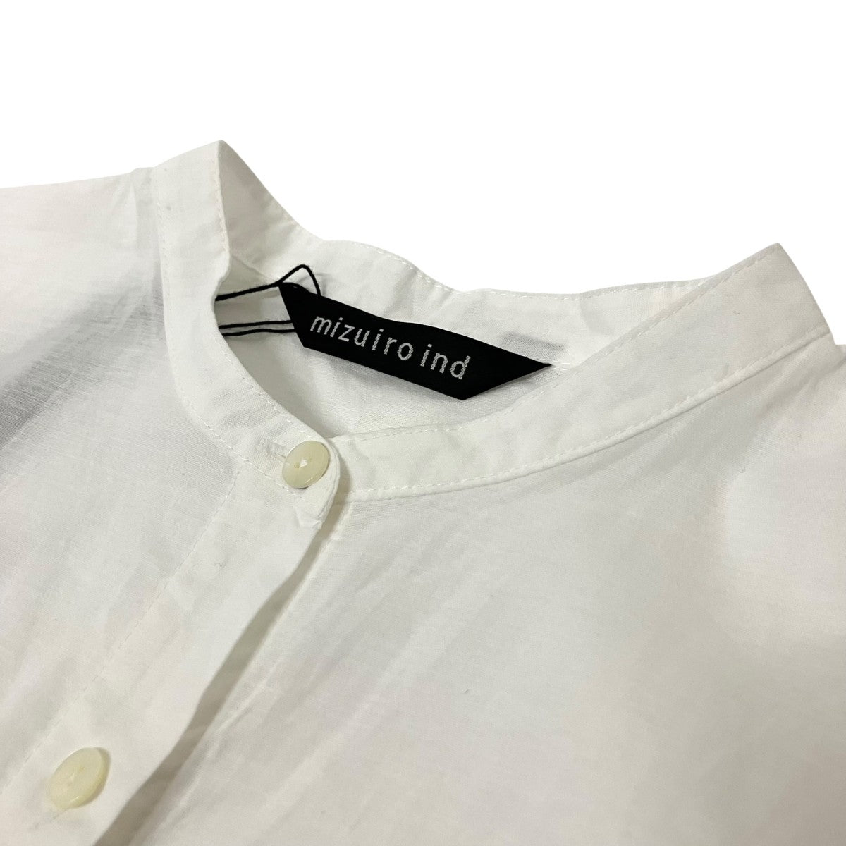 mizuiro-ind バンドカラーシャツ 古着・中古-3枚目のアイテム画像