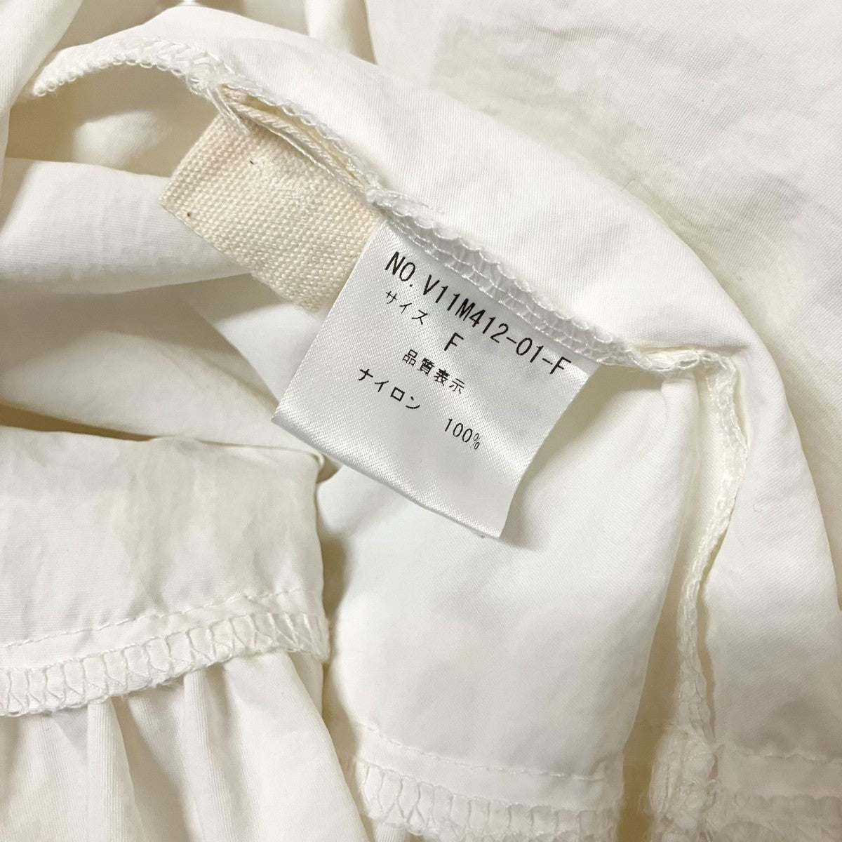 THREE SQUARE 2way タフタブラウス半袖シャツV11M412 01 F 古着・中古-5枚目のアイテム画像