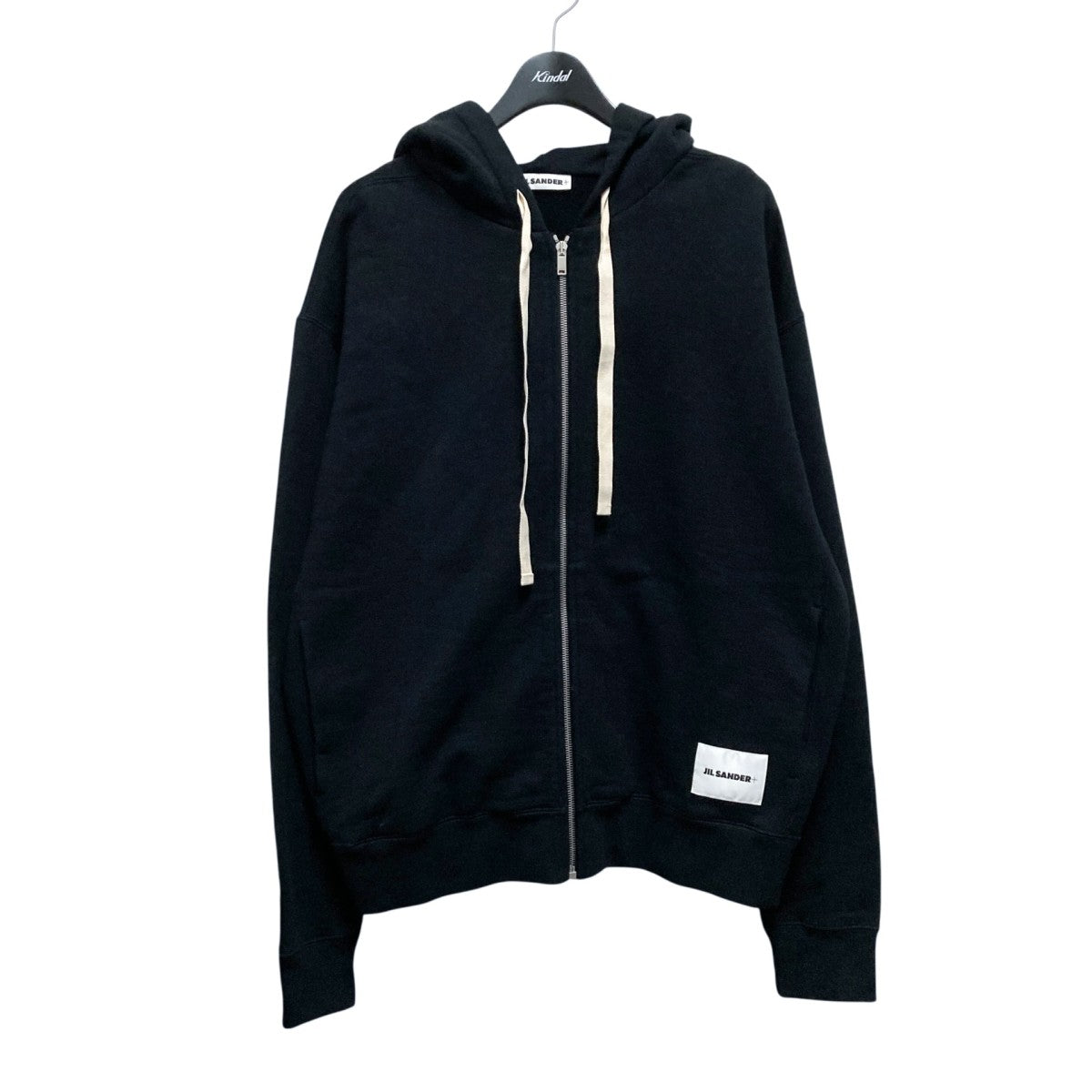 JIL SANDER コットンニットブルゾン　ジップパーカー　ブラック 38 JIL SANDER コットンニットブルゾン ジップパーカー ブラック 38