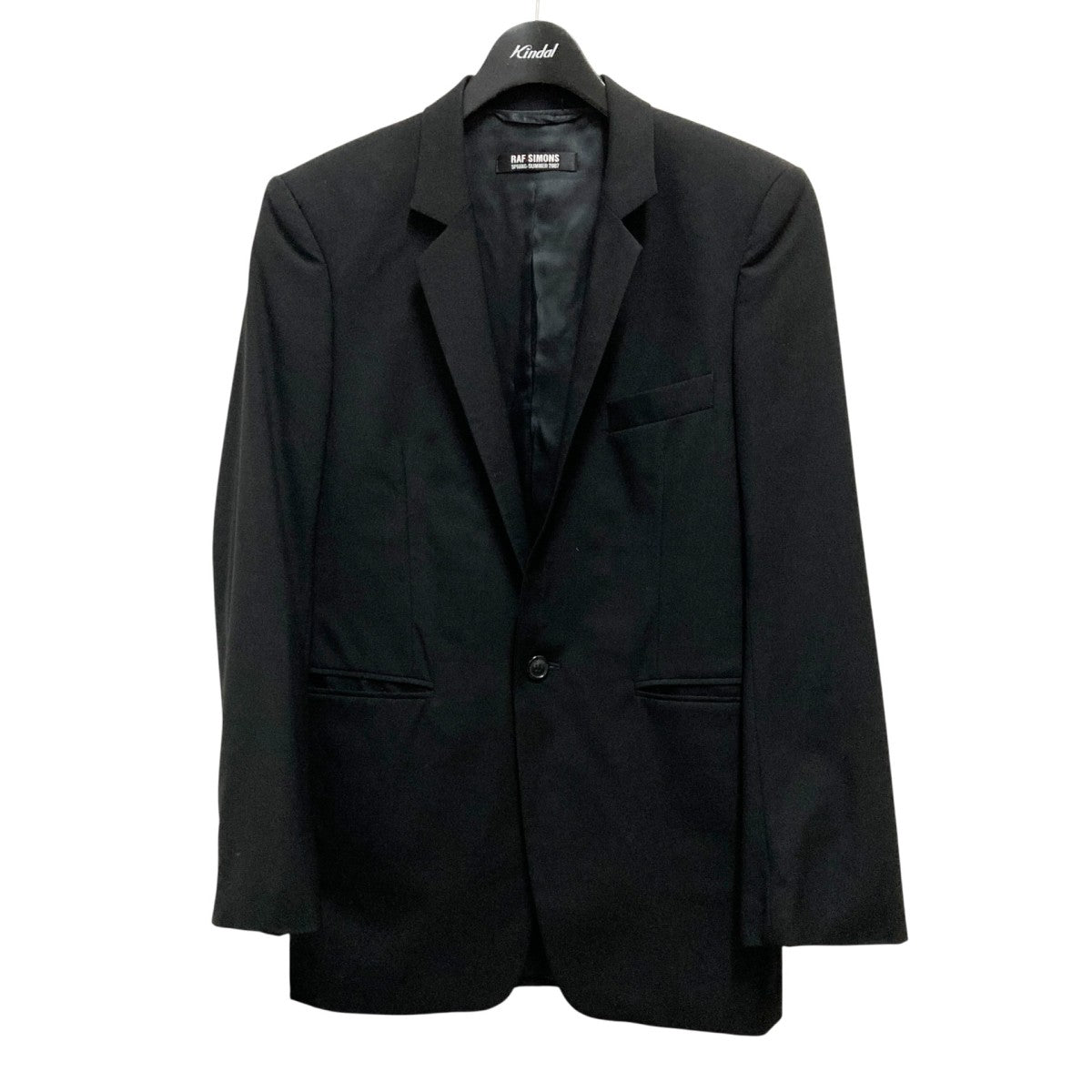 早い者勝ち　Raf Simons テーラードジャケット ブラック　M RAF SIMONS(ラフシモンズ) テーラードジャケット ブラック サイズ 44
