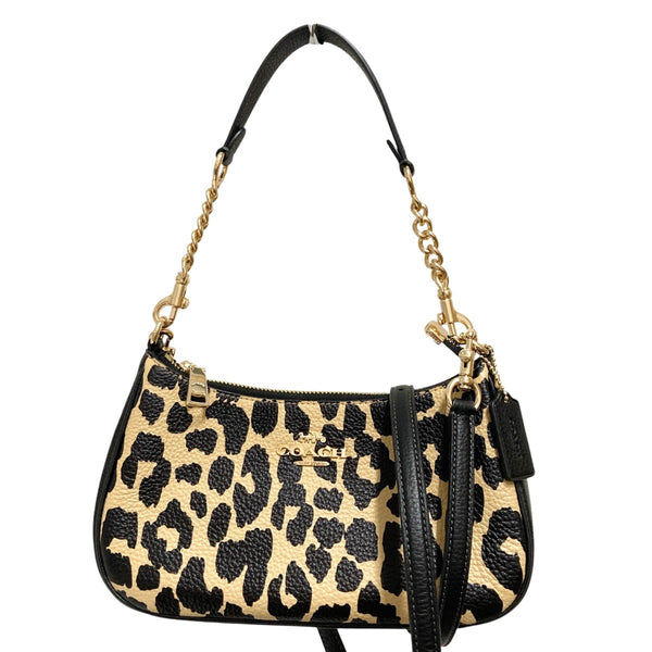 COACH(コーチ) TERIレオパードショルダーバッグCBH61 CBH61 ブラック