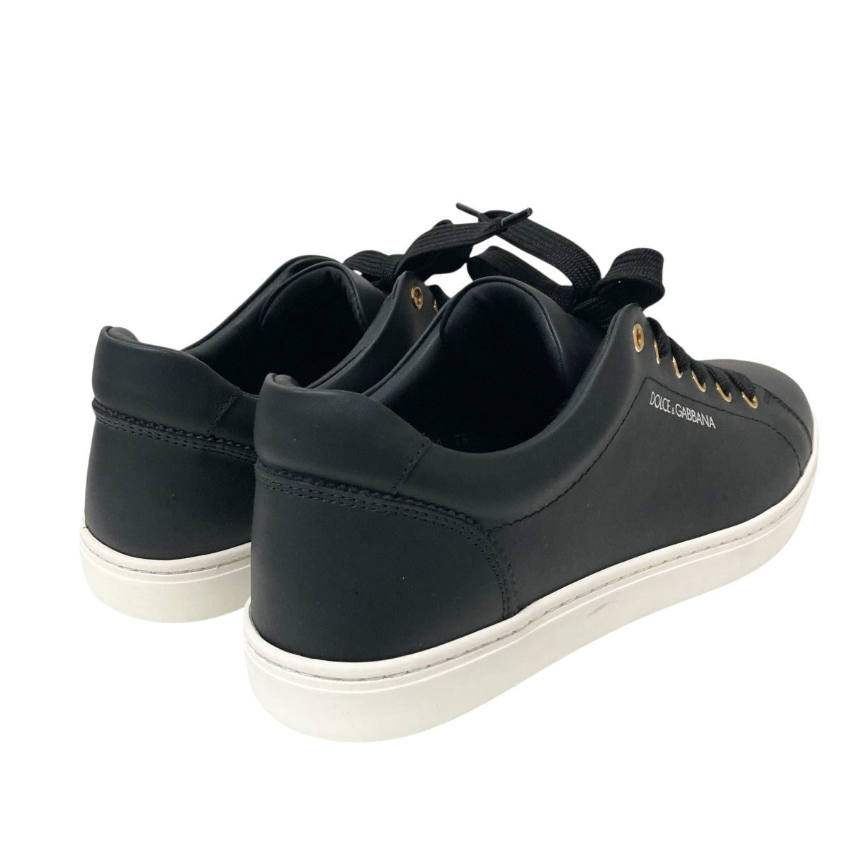 [美品]D&G　スニーカー　オールレザー　本革　ブラック DOLCE ＆ GABBANA(ドルチェアンドガッバーナ) レザースニーカーCS 1640