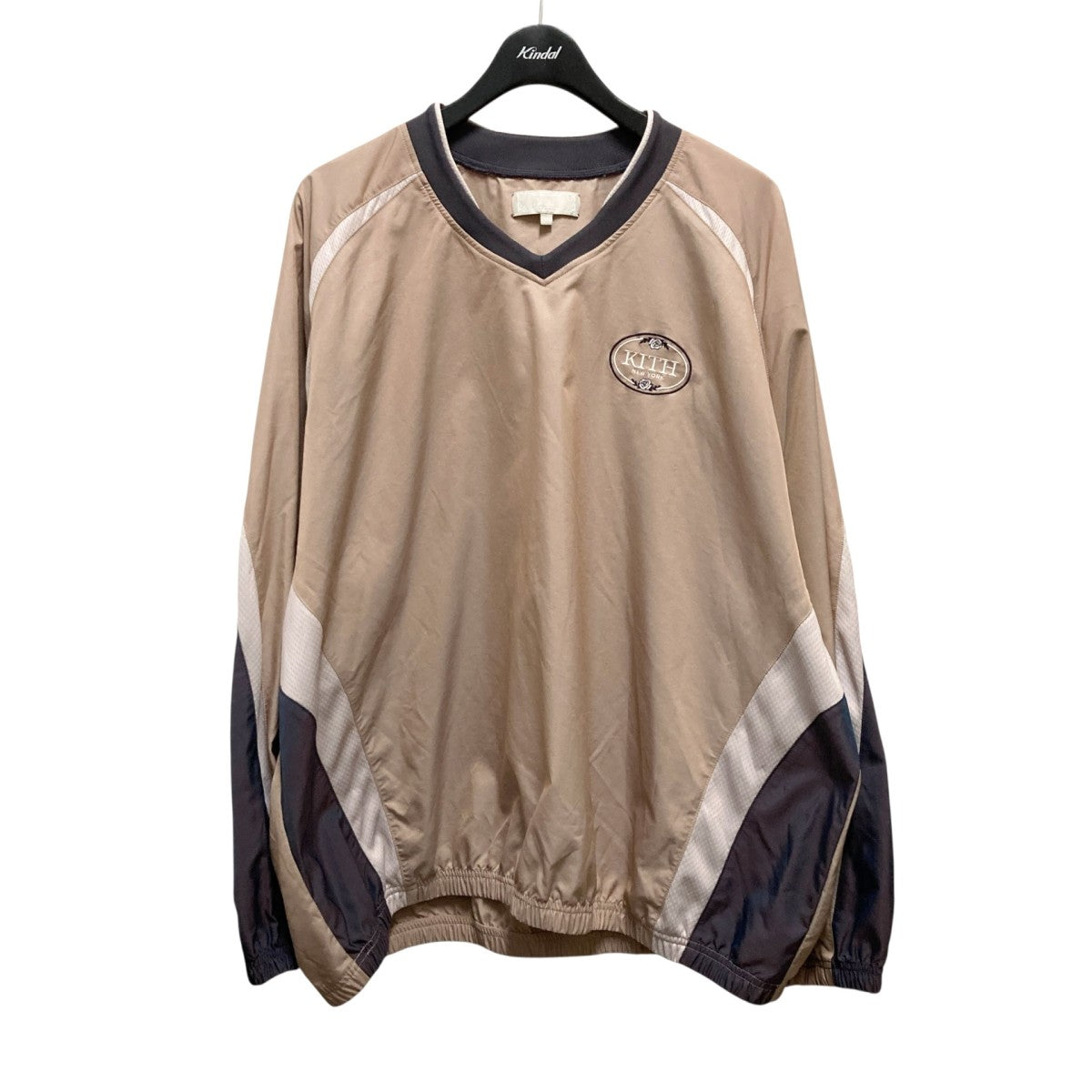 ＜ほぼ未使用＞KITH シャドウ柄ニット　L KITH(キス) 24SSDAYTON MESH COMBO PULLOVERナイロンプル