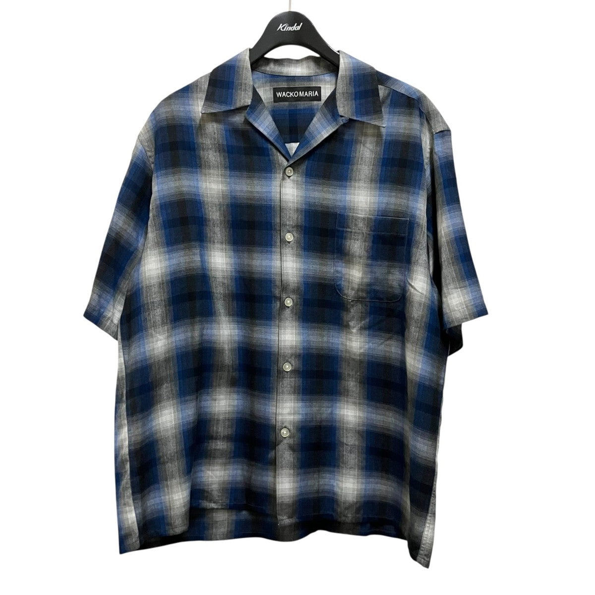 WACKO MARIA OMBRE CHECK OPEN COLLAR SHIRT半袖シャツ 古着・中古-1枚目のアイテム画像