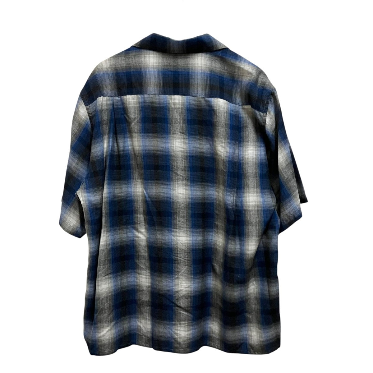WACKO MARIA OMBRE CHECK OPEN COLLAR SHIRT半袖シャツ 古着・中古-2枚目のアイテム画像