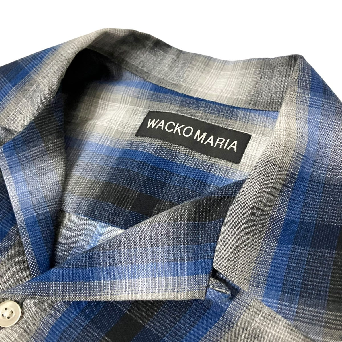WACKO MARIA OMBRE CHECK OPEN COLLAR SHIRT半袖シャツ 古着・中古-3枚目のアイテム画像
