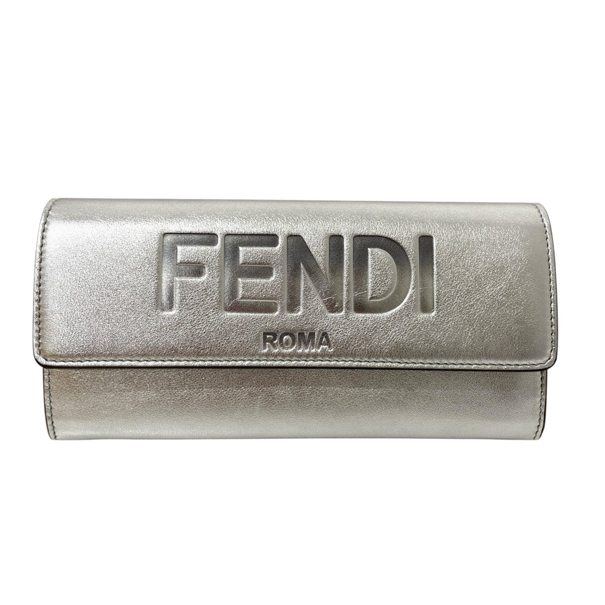FENDI ブラック エンボスロゴ 長財布 FENDI フェンディ 財布 レディース メンズ ブランド 長財布