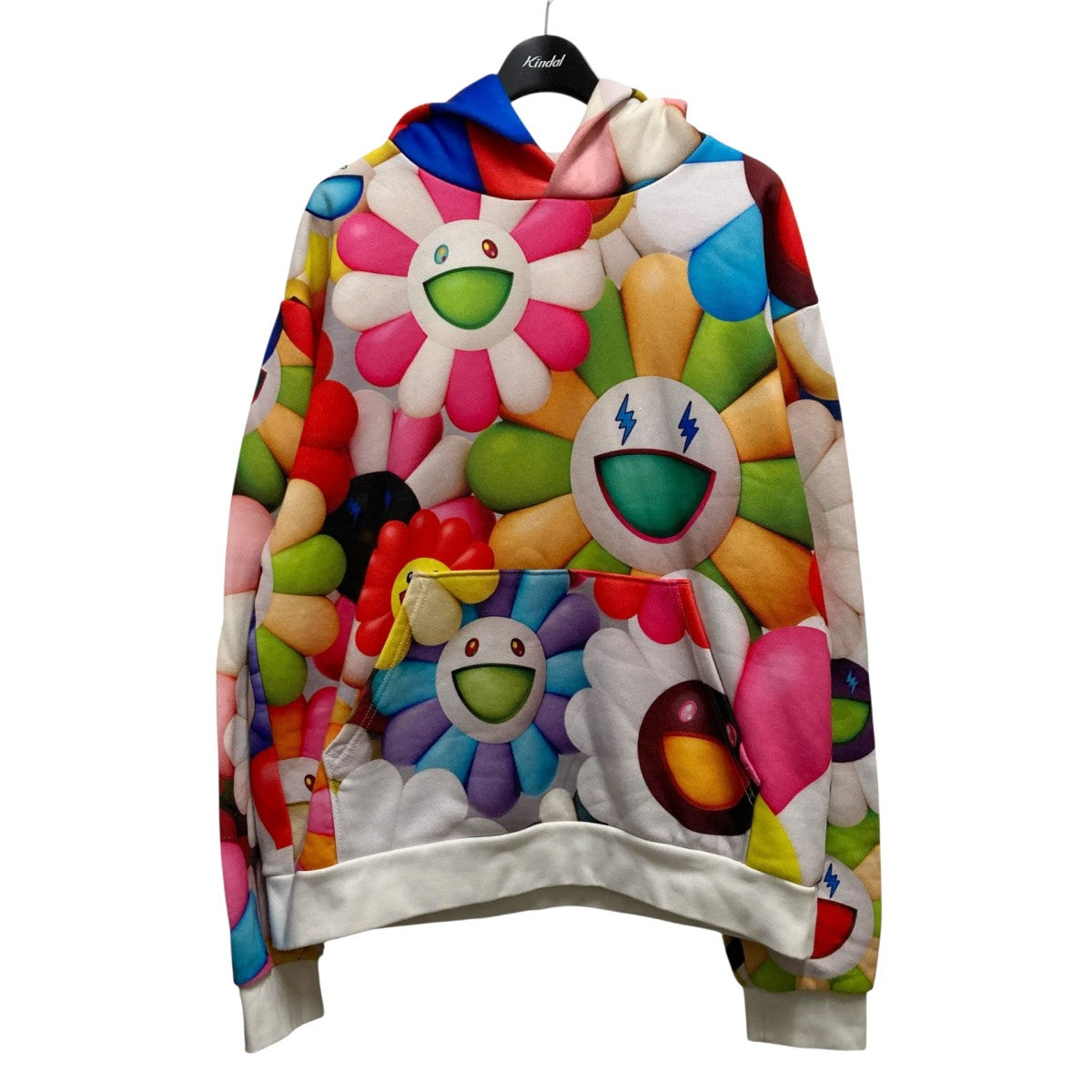 J．BALVIN×Takashi Murakami All Over Flowers Hoodie総柄パーカー 古着・中古-1枚目のアイテム画像