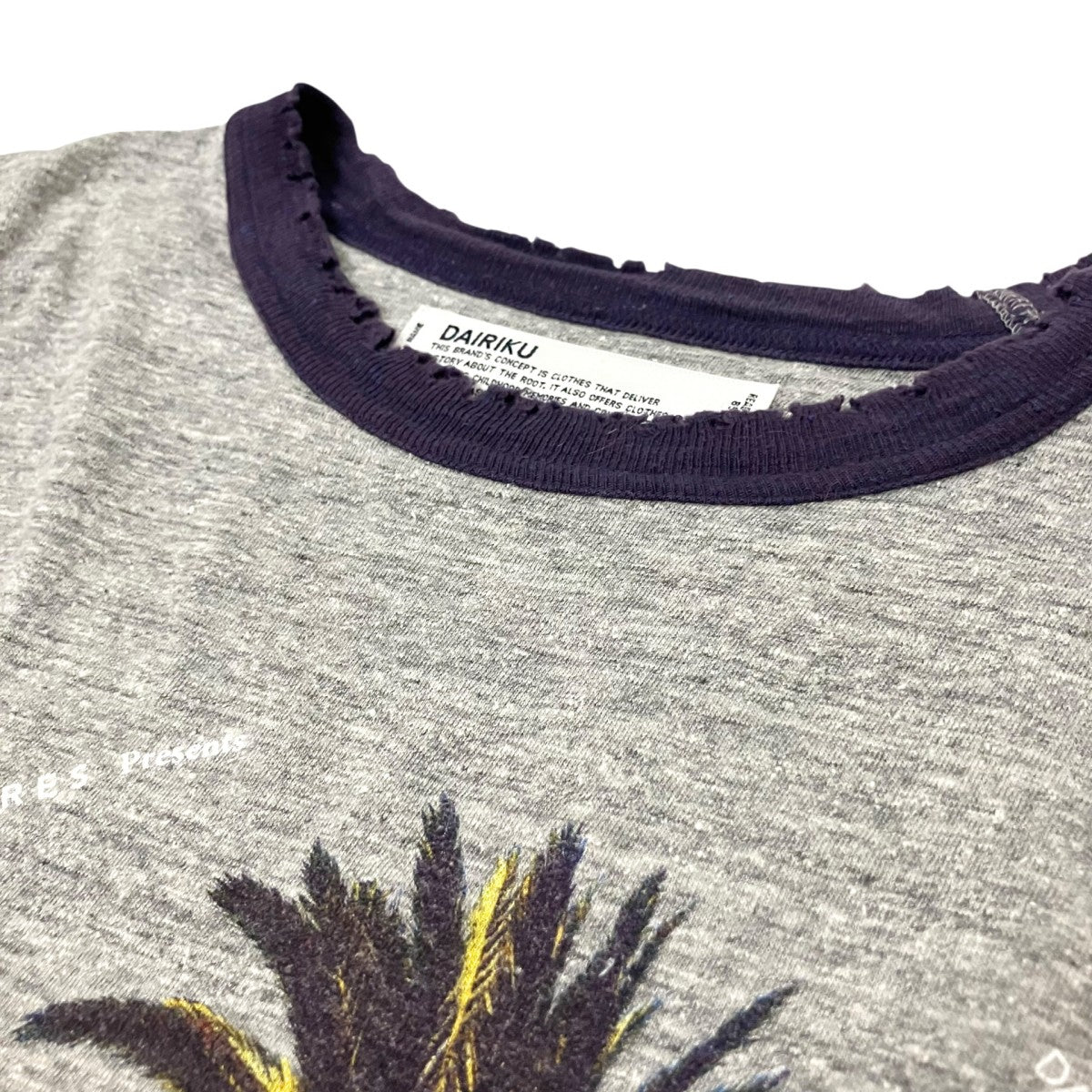 DAIRIKU 21AWPalms Trim TeeプリントTシャツC10 古着・中古-3枚目のアイテム画像