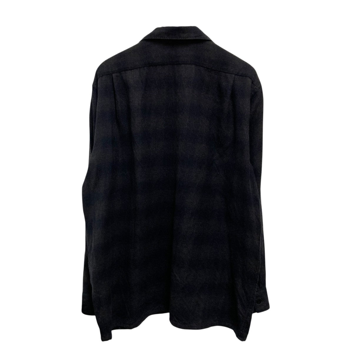 COMOLI(コモリ) ウールチェックオープンカラーシャツW03 02018 W03