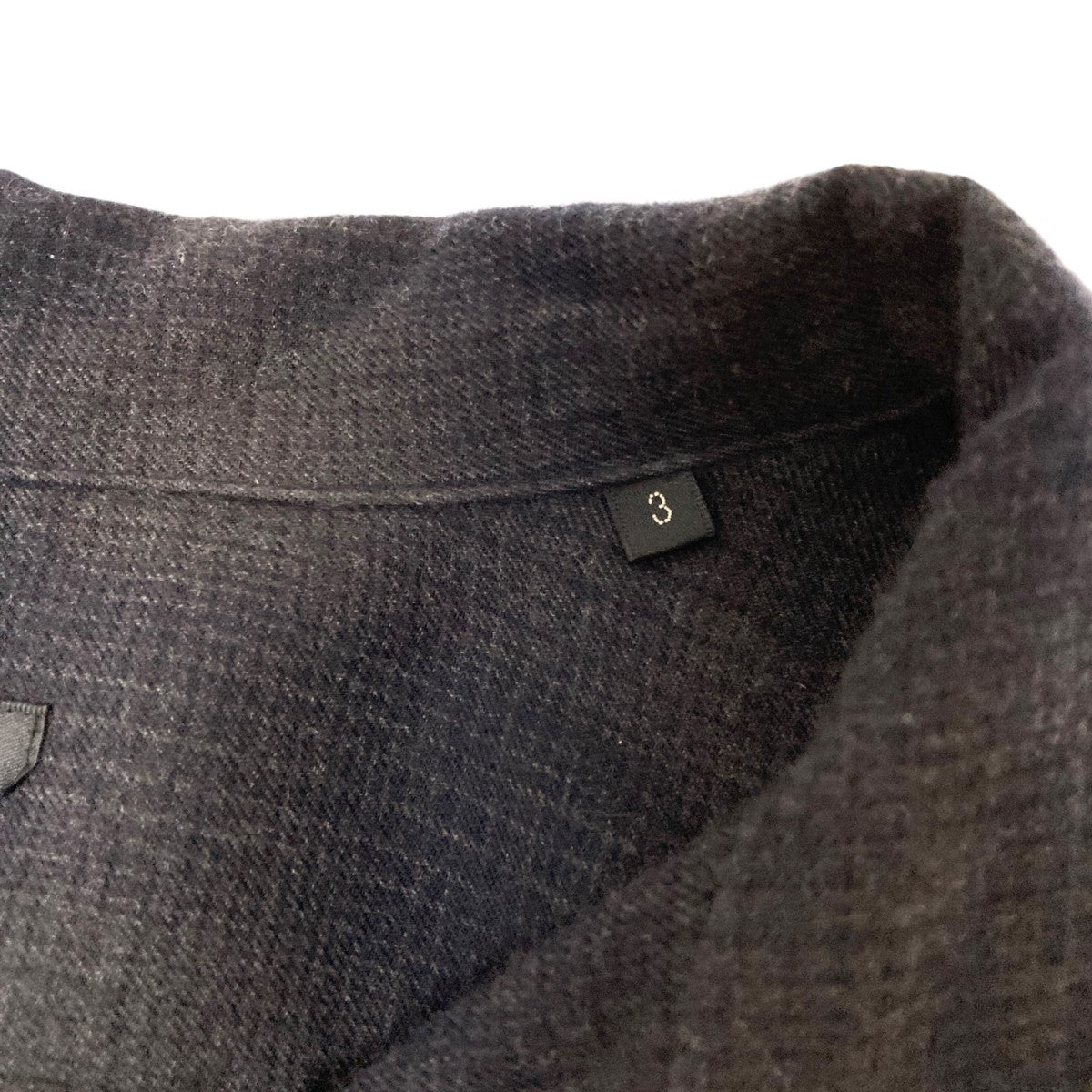 COMOLI(コモリ) ウールチェックオープンカラーシャツW03 02018 W03