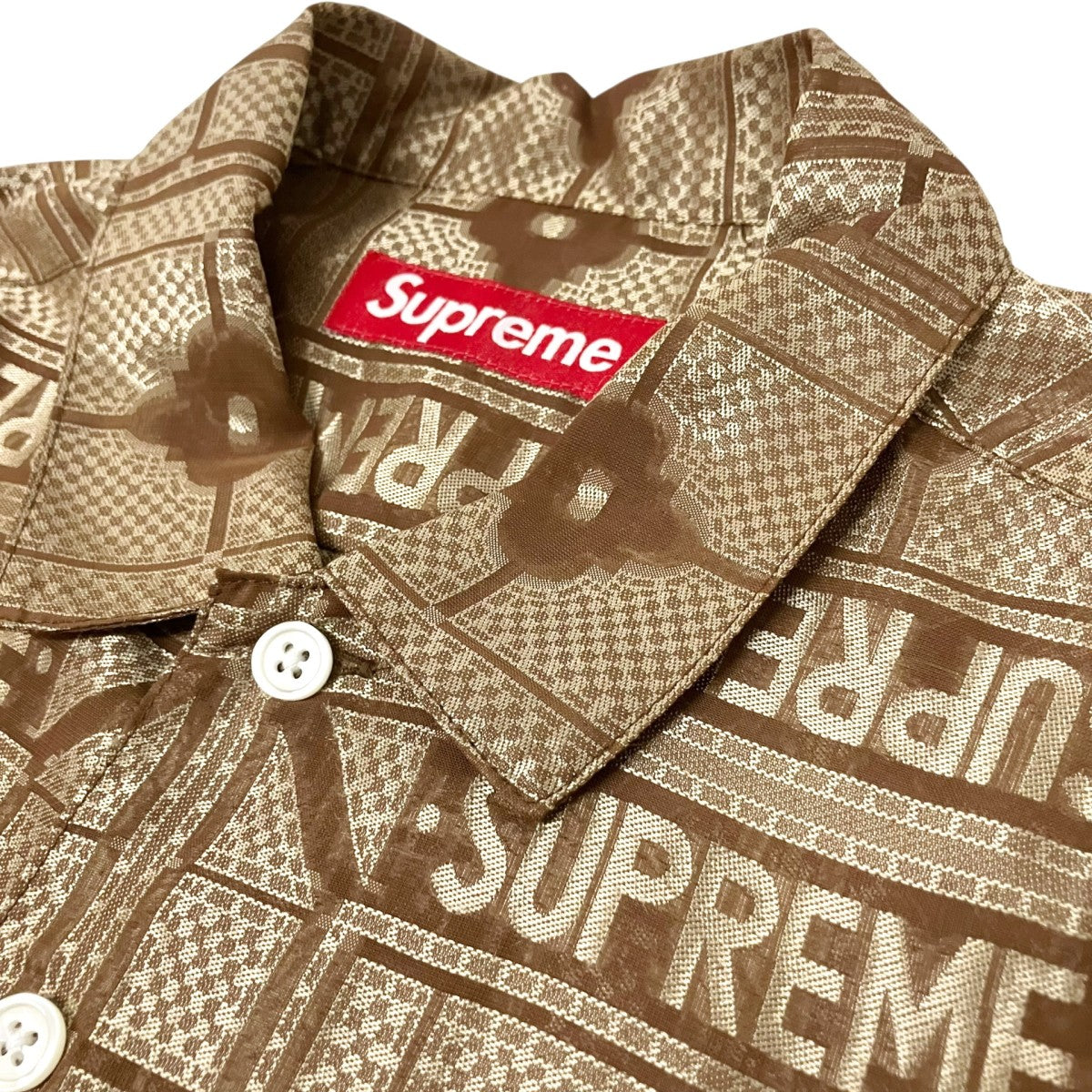 Supreme(シュプリーム) Tray Jacquard S／S Shirtシアー半袖シャツ