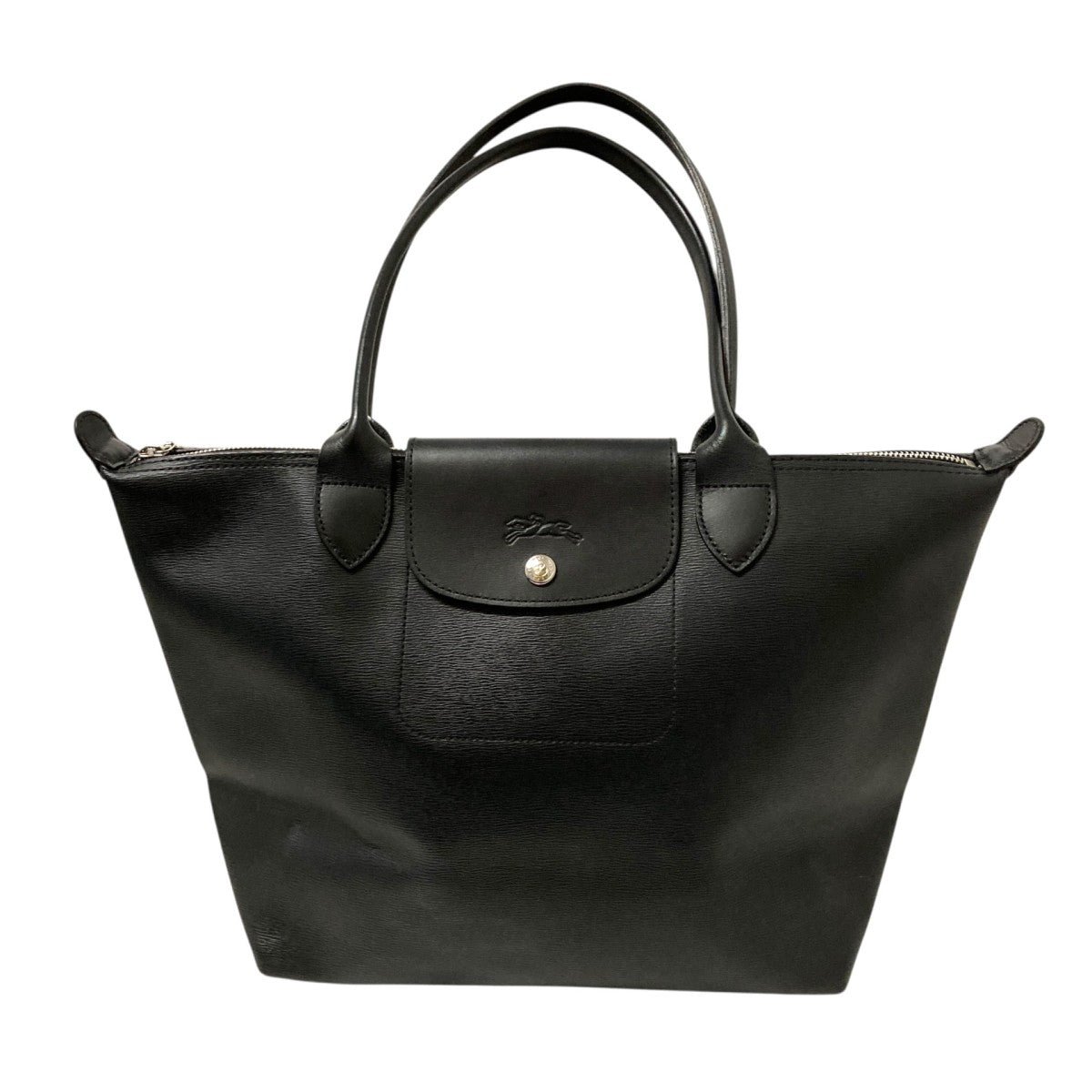 LONGCHAMP トートバック レザーブラック LONGCHAMP(ロンシャン) レザートートバッグ ブラウン｜【公式