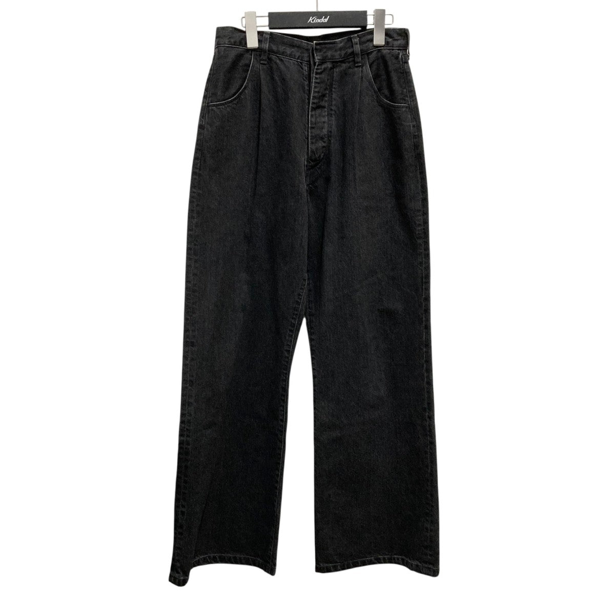 パンツ blurhms / Washed Wool Voile Trousers blurhms Washed Wool Voile Trousers, Heather Black – Navyblue