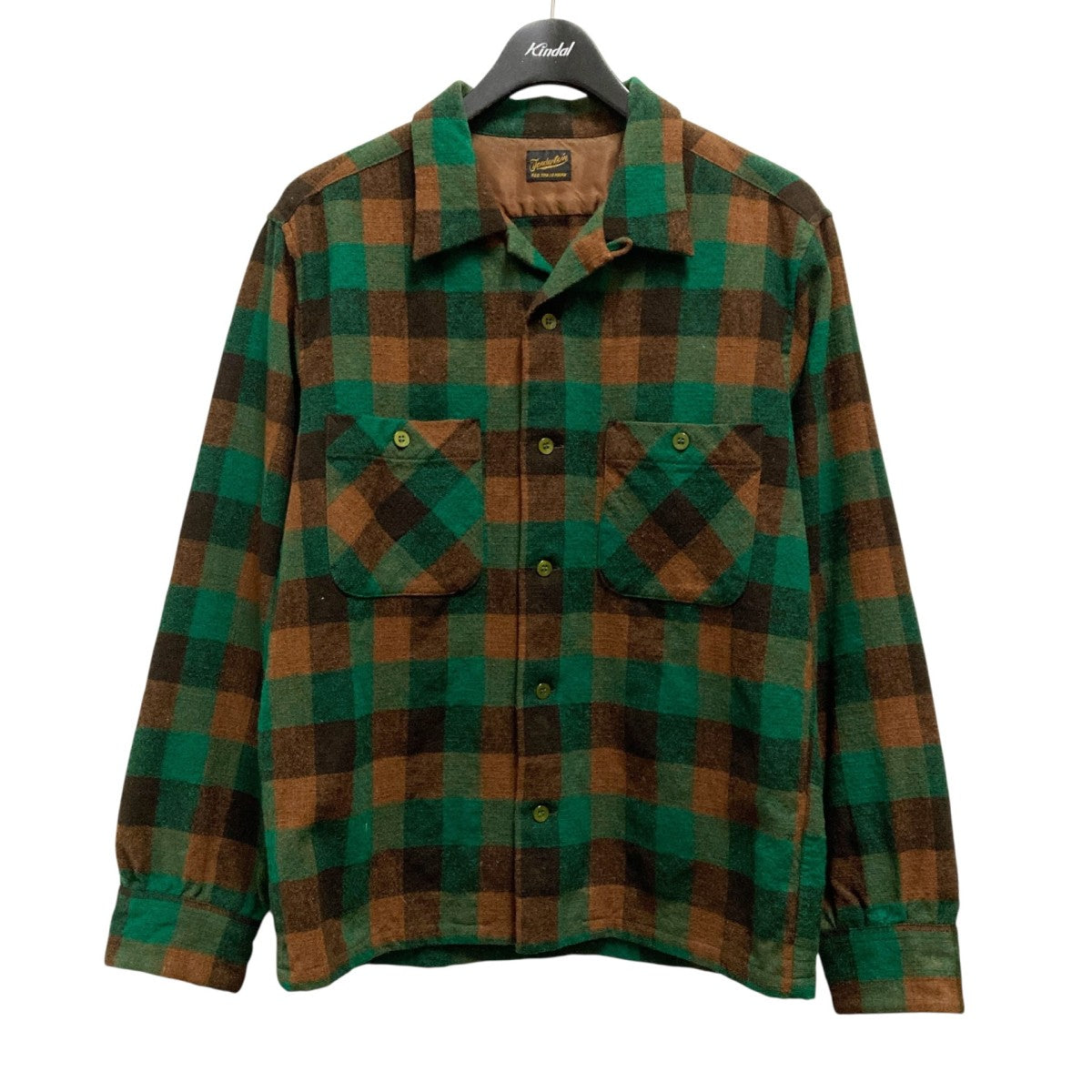 TENDERLOIN(テンダーロイン) チェックジャケット グリーン×ブラウン