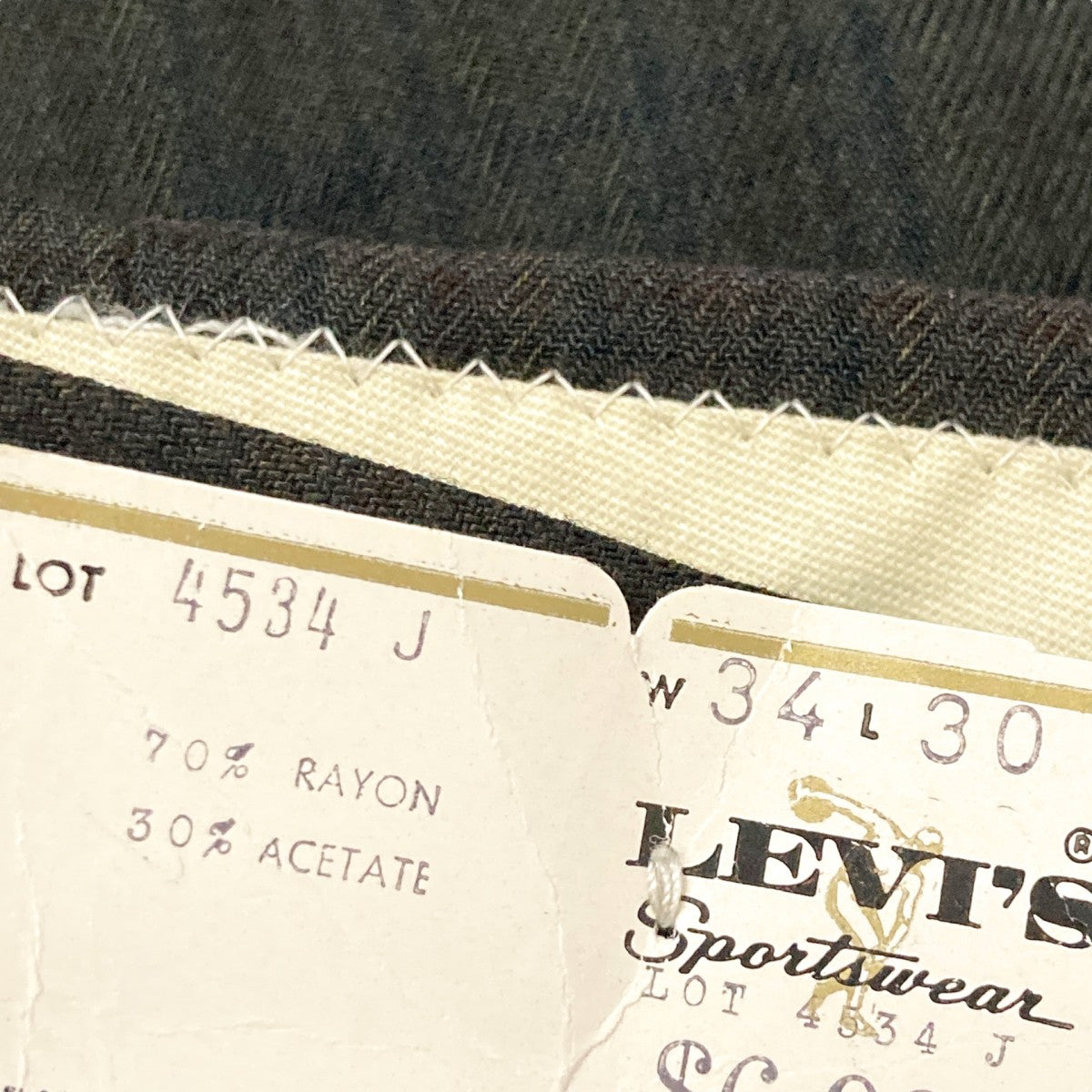 LEVI’S 60'sSportswearチェックパンツ4534 J MARK I 古着・中古-6枚目のアイテム画像