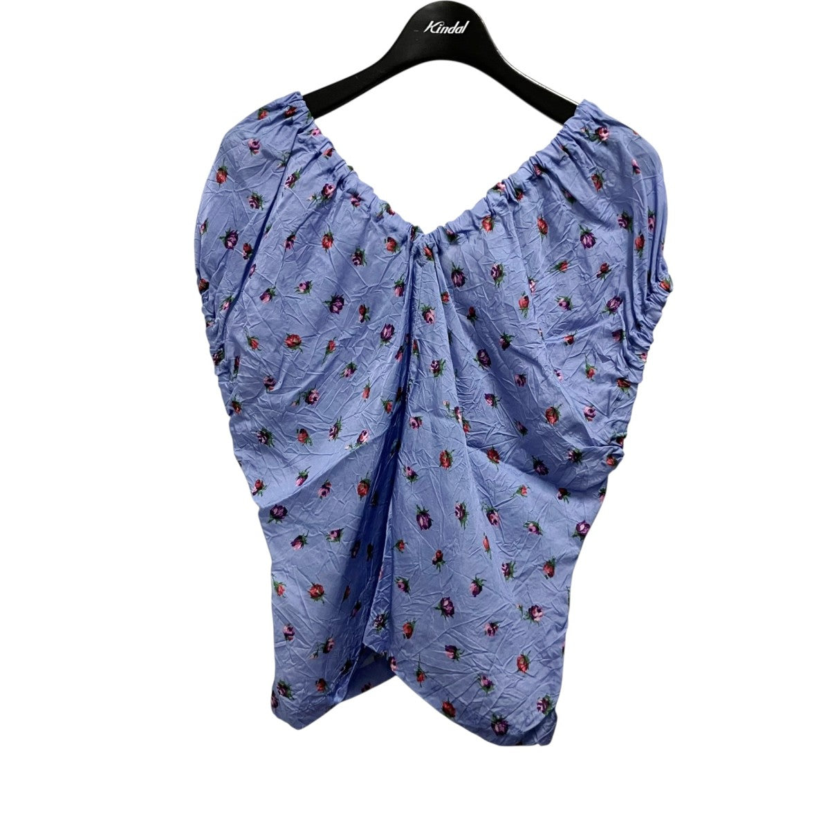 JOHN SMITH CUPRO FLOWER PRINT FRONT ZIP NO SLEEVE TOPS花柄ブラウス25SBL 813L 古着・中古-1枚目のアイテム画像