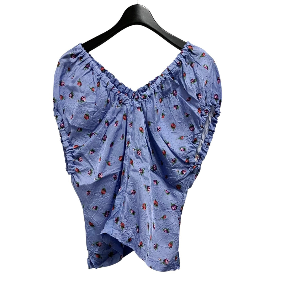 JOHN SMITH CUPRO FLOWER PRINT FRONT ZIP NO SLEEVE TOPS花柄ブラウス25SBL 813L 古着・中古-2枚目のアイテム画像