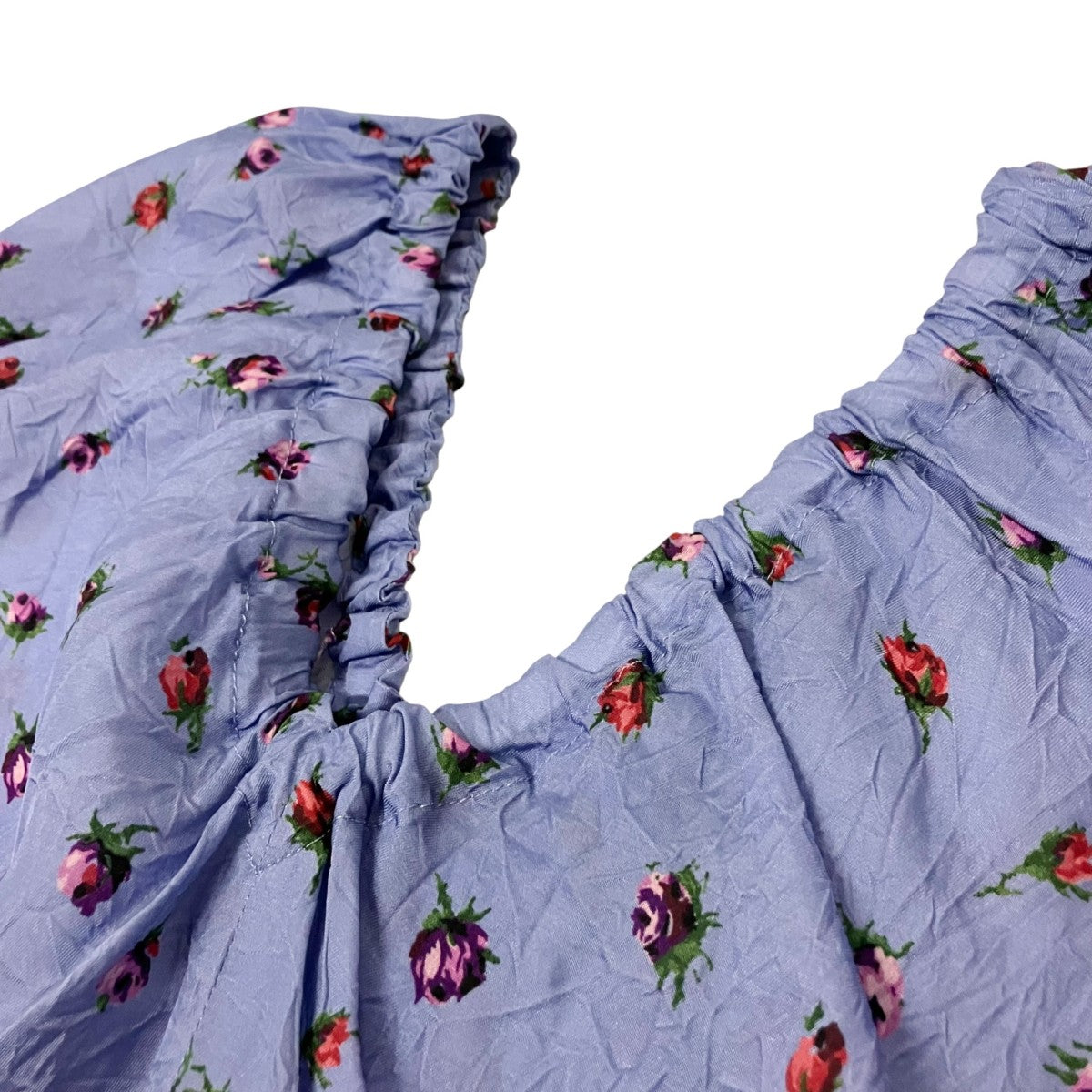 JOHN SMITH CUPRO FLOWER PRINT FRONT ZIP NO SLEEVE TOPS花柄ブラウス25SBL 813L 古着・中古-3枚目のアイテム画像