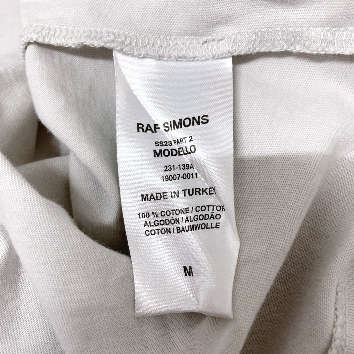 RAF SIMONS×PHILIPPE VANDENBERG プリントカットソー231 139A 古着・中古-4枚目のアイテム画像
