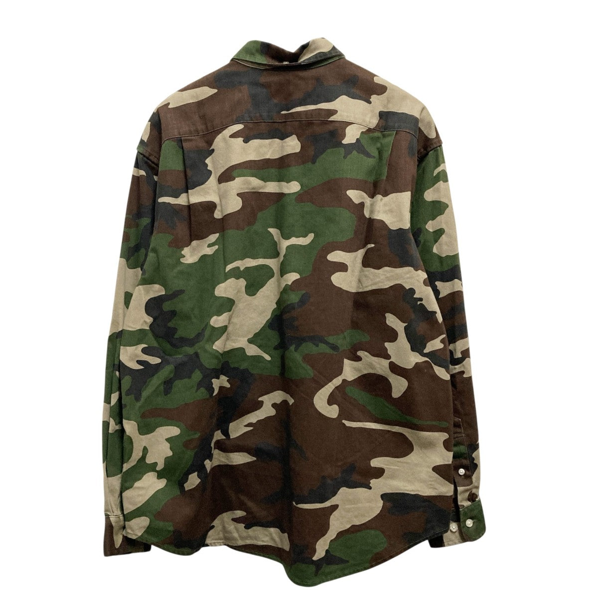 Supreme 25AWSmall Box Denim Shirt Woodland Camoカモフラ柄ボタンダウンシャツ 古着・中古-2枚目のアイテム画像