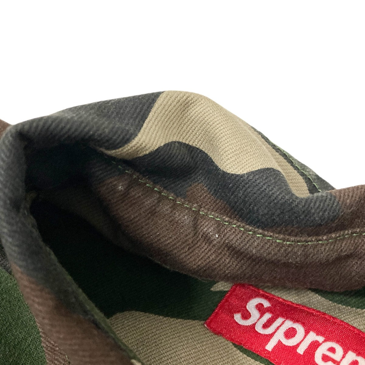 Supreme 25AWSmall Box Denim Shirt Woodland Camoカモフラ柄ボタンダウンシャツ 古着・中古-5枚目のアイテム画像