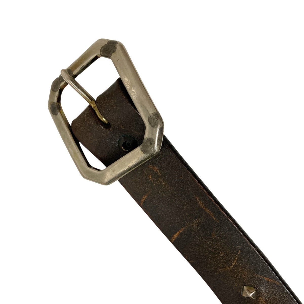 OLD STUD×Hysteric Glamour スタッズレザーベルト ブラウン サイズ M