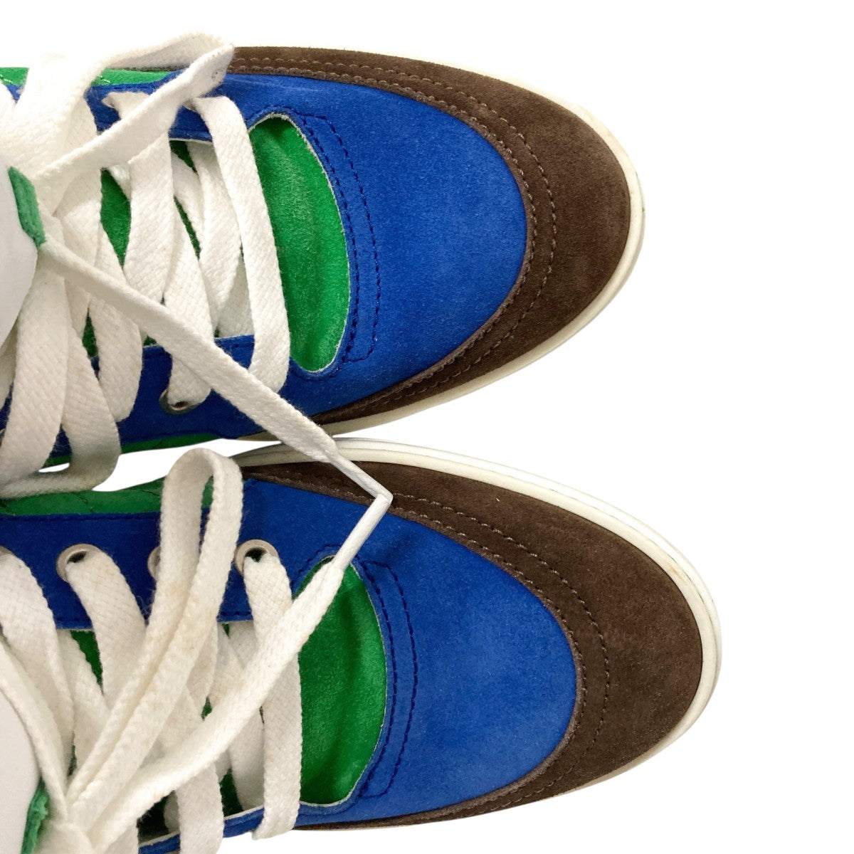 JIMMY CHOO(ジミーチュウ) ハイカットスニーカー ブラウン×ブルー