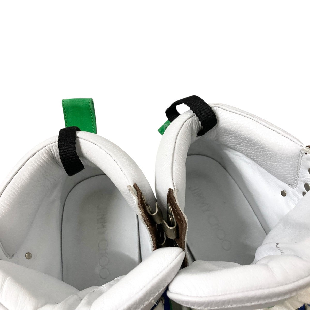 JIMMY CHOO(ジミーチュウ) ハイカットスニーカー ブラウン×ブルー