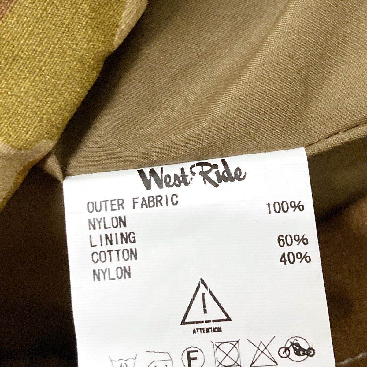 WEST RIDE CYCLE FUR WINDBREAKERカモフラ柄ウィンドブレイカー 古着・中古-5枚目のアイテム画像