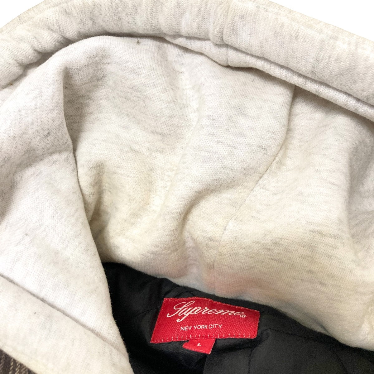 Supreme Hooded Flannel Zip Up Shirtレイヤードシャツ 古着・中古-4枚目のアイテム画像