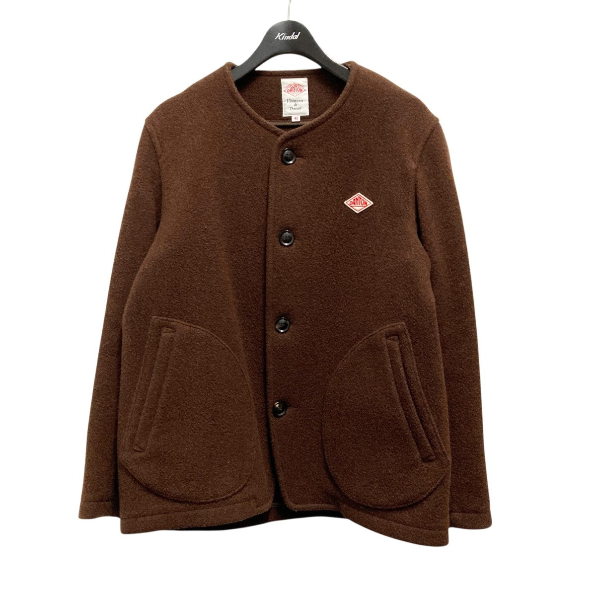 DANTON(ダントン) ノーカラージャケットJD 8990 JD 8990 ブラウン