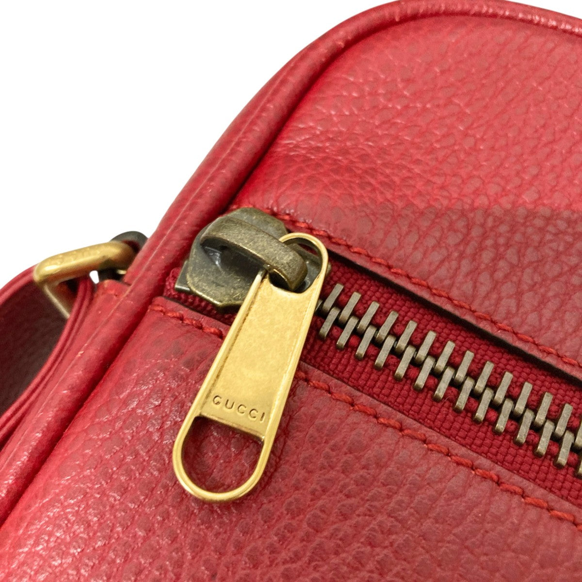 GUCCI グッチプリントメッセンジャーバッグ523591 523591 □ レッド