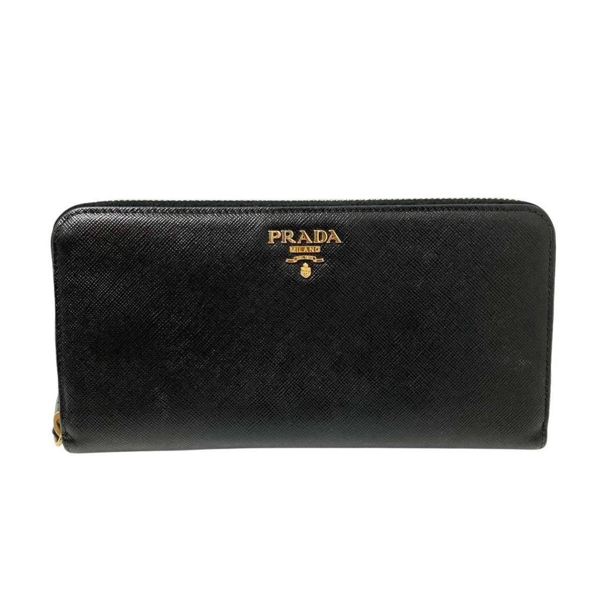 PRADA(プラダ) ラウンドジップ長財布1M1317 1M1317 224 ブラック