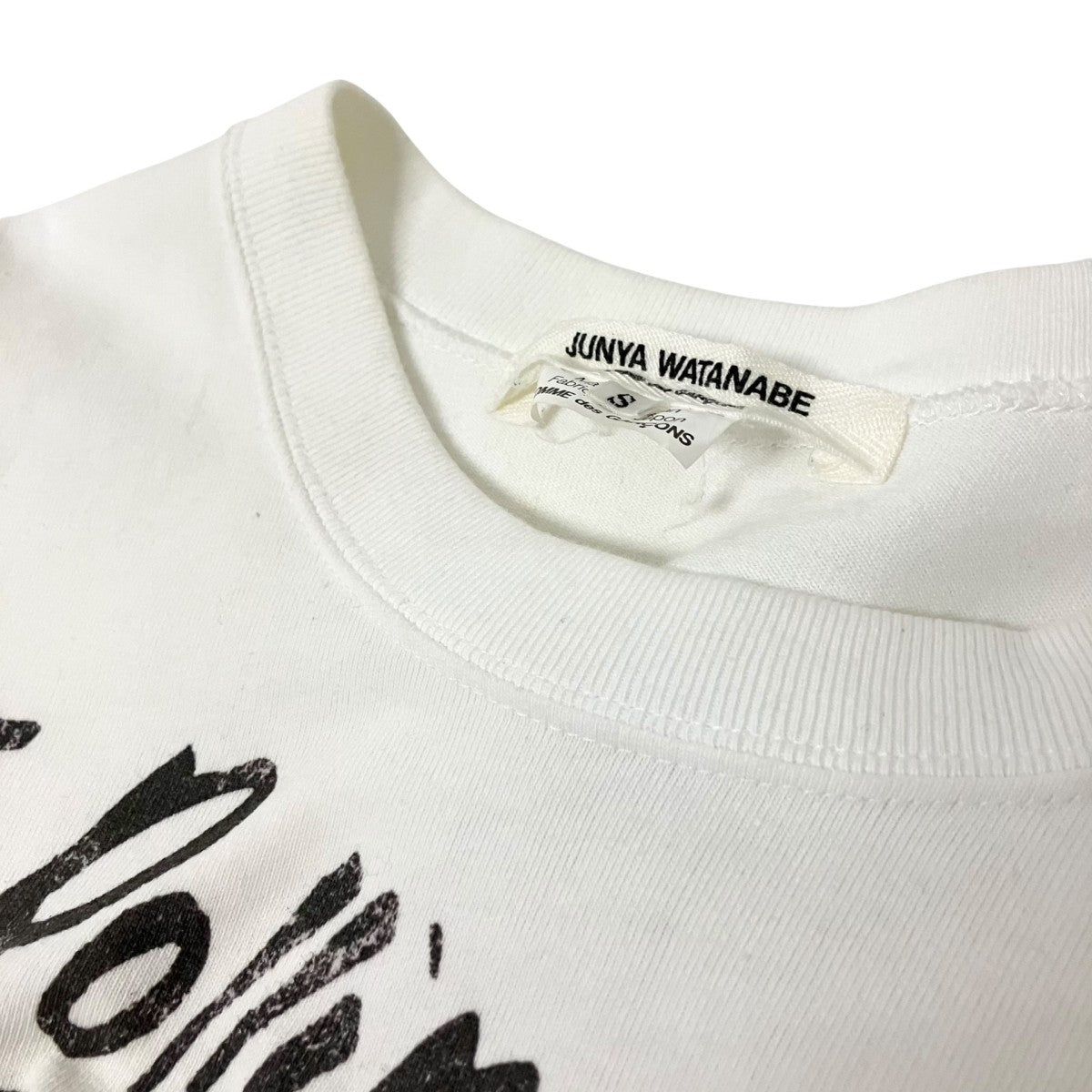 JUNYA WATANABE COMME des GARCONS / ジュンヤワタナベ | 2021SS | コットン 変形 クルーネック カットソー | S | ホワイト | レディース ジュンヤワタナベ コムデギャルソンJUNYA WATANABE COMME des GARCONS