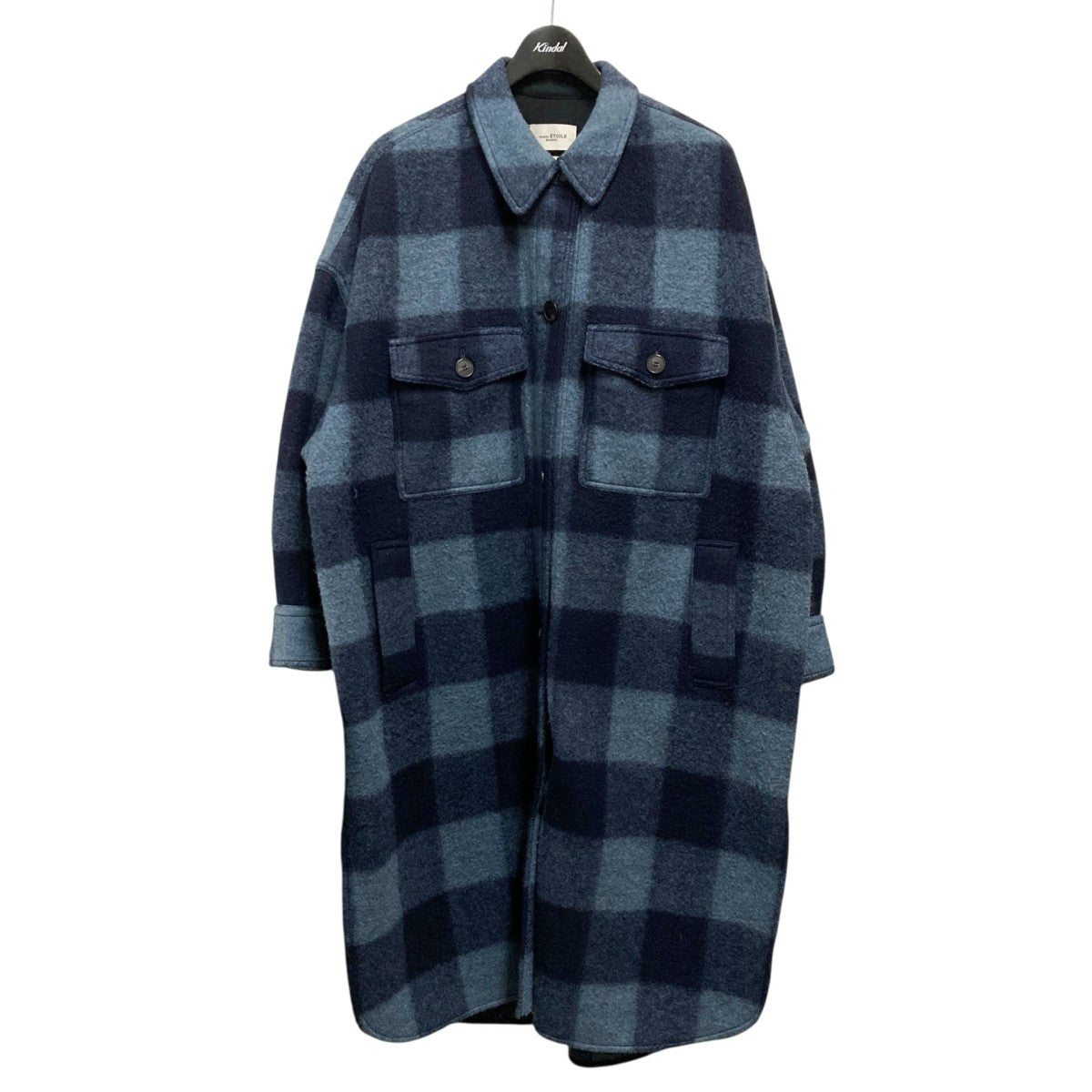 ISABEL MARANT ETOILE FONTIZI BLANKET LONG COATチェックコートMA0985 21009E 古着・中古-1枚目のアイテム画像