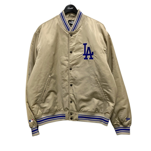 New Era(ニューエラ) Los Angeles Dodgersスタジャン ベージュ×ブルー