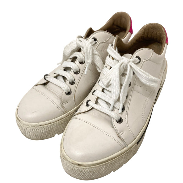 HERMES(エルメス) スニーカー201195Z 201195Z ホワイト×ピンク サイズ