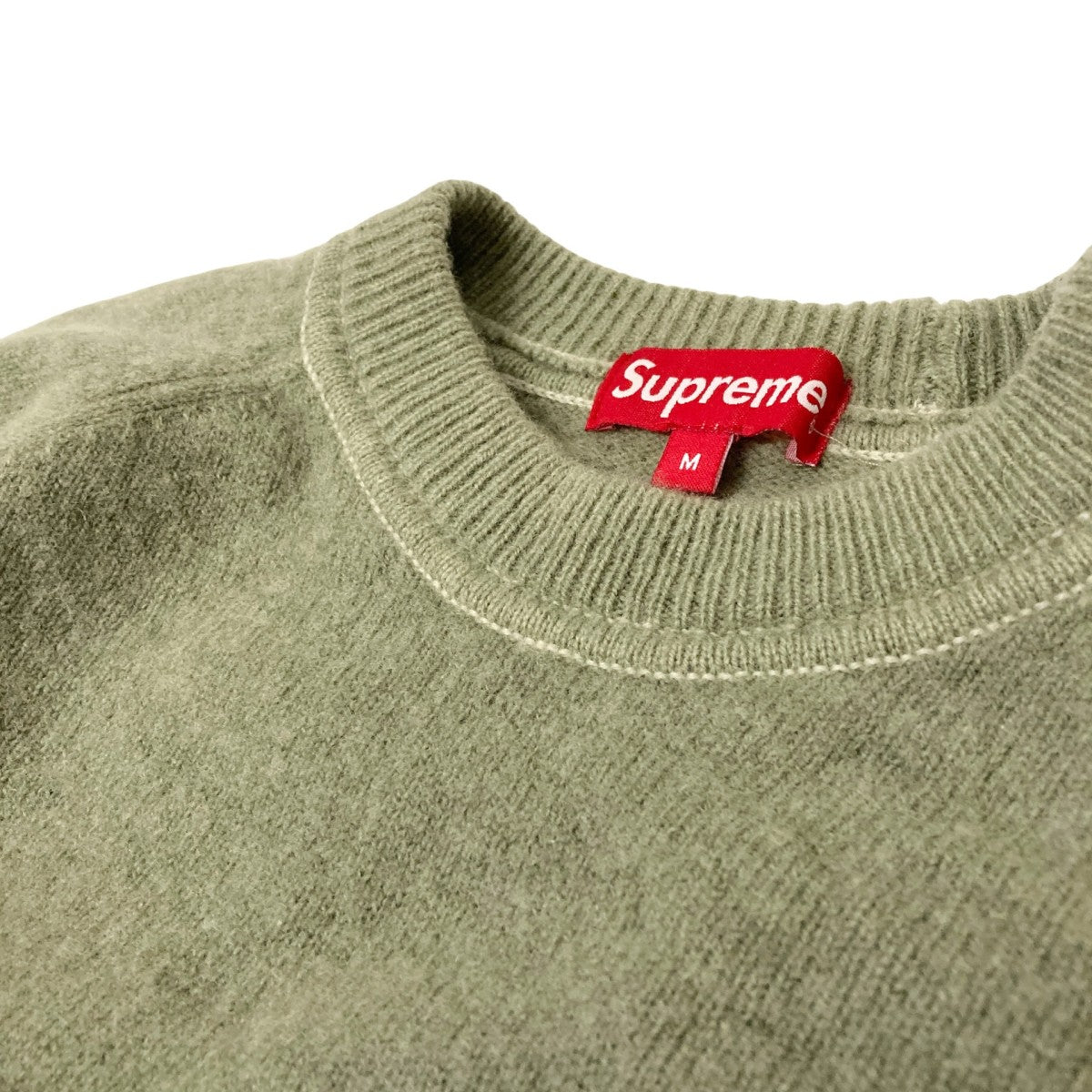 Supreme(シュプリーム) Stone Washed Sweaterウールニット グリーン