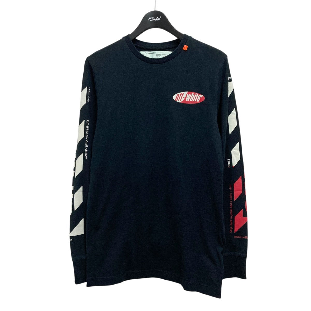 DIAG SPLIT LOGO L／S TEEプリントカットソーOMAB001S19185006
