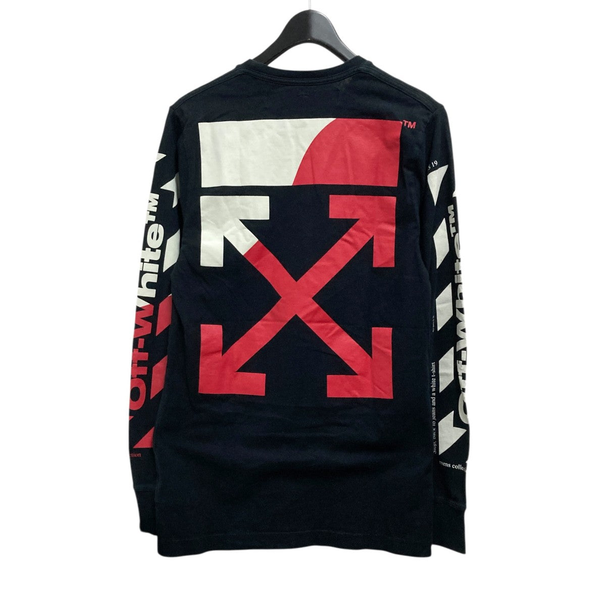 DIAG SPLIT LOGO L／S TEEプリントカットソーOMAB001S19185006