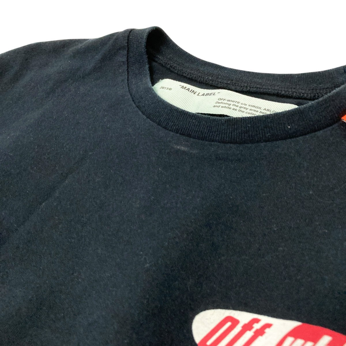 DIAG SPLIT LOGO L／S TEEプリントカットソーOMAB001S19185006